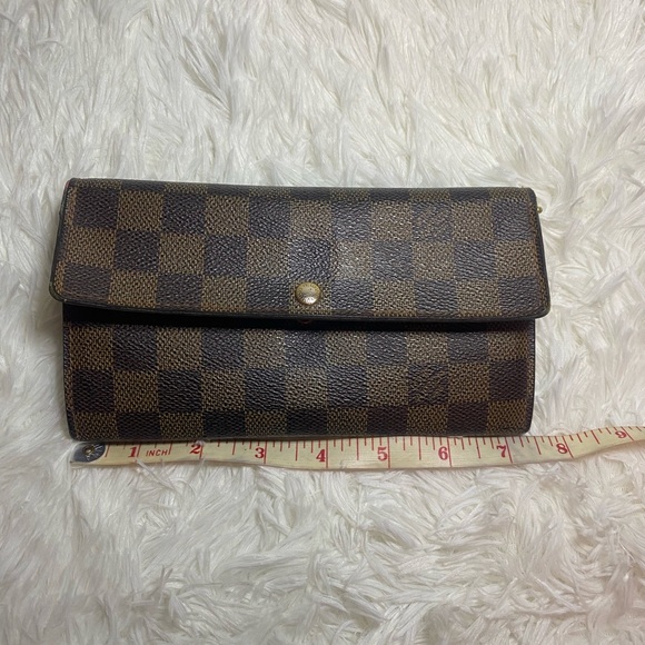 Louis Vuitton Damier Ebene Brown Checkered Wallet - Picture 1 of 11